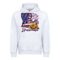 White 4th of july  louisiana map Urban Hoodie - BarkalooDesign