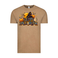 Vintage Coffee Happy Halloween Vintage Tee - texasbilliewilder