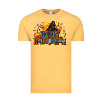 Vintage Mustard Happy Halloween Vintage Tee - texasbilliewilder