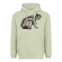 Matcha Gray Squirrel Heavyweight Hoodie - LillyAllenDesigns