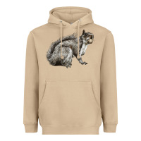 Mushroom Gray Squirrel Heavyweight Hoodie - LillyAllenDesigns
