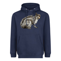 Navy Gray Squirrel Heavyweight Hoodie - LillyAllenDesigns