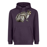 Plum Gray Squirrel Heavyweight Hoodie - LillyAllenDesigns