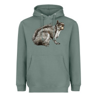 Sage Gray Squirrel Heavyweight Hoodie - LillyAllenDesigns
