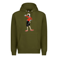 Army Green olive oyl art Premium Hoodie - tuanDangUi