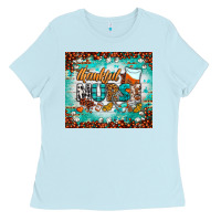 Baby Blue thankful nurse fall tumbler Ladies Tee - BundleAndBundleShop