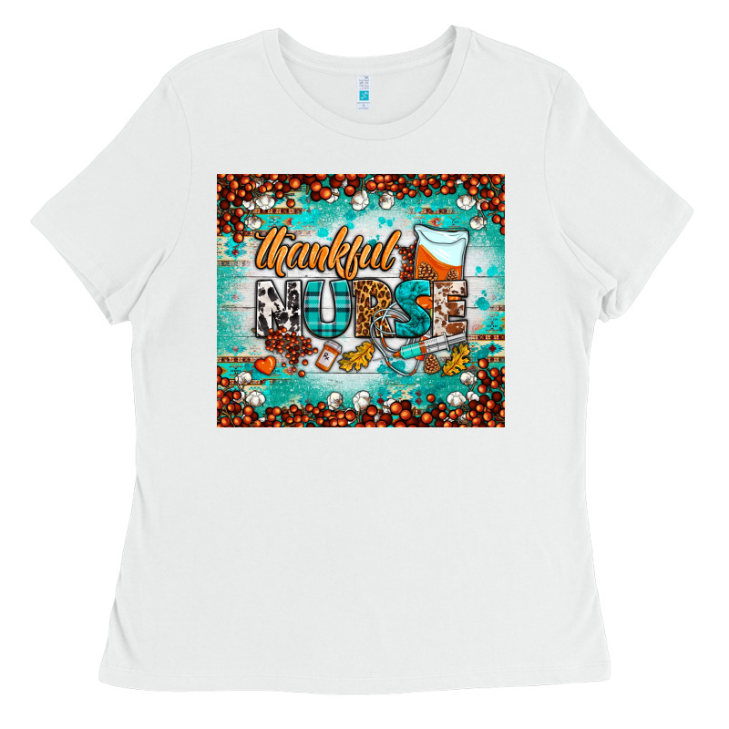 Thankful Nurse Fall Tumbler Ladies Tee by BundleAndBundleShop | Teevron