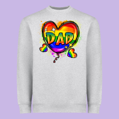 Dad Pride Heavyweight Sweatshirt Designed By Fadigitalartstudio