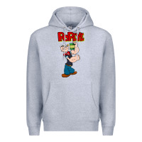Heather Grey popeye Premium Hoodie - tuanDangUi