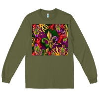 Army Green mardi gras Long Sleeve Tee - CowGirlArtShop