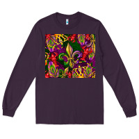 Plum mardi gras Long Sleeve Tee - CowGirlArtShop