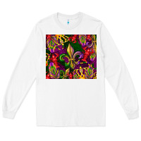 White mardi gras Long Sleeve Tee - CowGirlArtShop