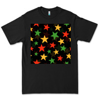 Black african color stars seamless pattern Premium Tee - BundleAndBundleShop