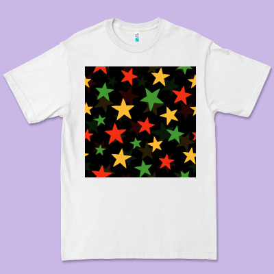 African Color Stars Seamless Pattern Premium Tee Designed By Bundleandbundleshop