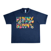 Navy Hunny Bunny Easter Urban Heavy Tee - NancyCooperArtShop