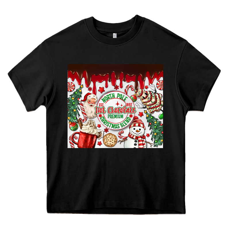 Christmas Hot Chocolate Heavy Core Tee by MaliasSmallBusiness | Teevron