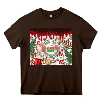 Chocolate Brown christmas hot chocolate Heavy Core Tee - MaliasSmallBusiness