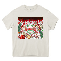Cream christmas hot chocolate Heavy Core Tee - MaliasSmallBusiness