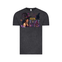 Vintage Black 100% That Witch Black Afro Witch Vintage Tee - texasbilliewilder