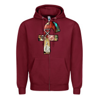 Burgundy farm life alphabet lowercase letters f Zipper Hoodie - BundleAndBundleShop