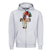 Heather Grey farm life alphabet lowercase letters f Zipper Hoodie - BundleAndBundleShop