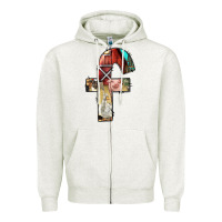Oatmeal Heather farm life alphabet lowercase letters f Zipper Hoodie - BundleAndBundleShop