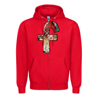 Red farm life alphabet lowercase letters f Zipper Hoodie - BundleAndBundleShop