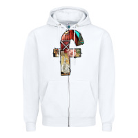 White farm life alphabet lowercase letters f Zipper Hoodie - BundleAndBundleShop