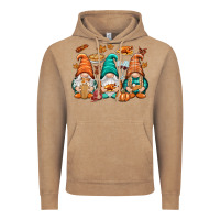 Vintage Coffee Thanksgiving gnomes Vintage Hoodie - NancyCooperArtShop
