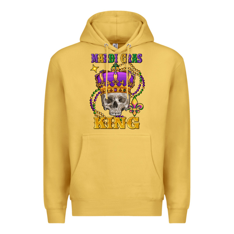 Skull Mardi Gras King Premium Hoodie by FaDigitalArtStudio | Teevron