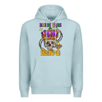 Blue Mist skull mardi gras king Premium Hoodie - FaDigitalArtStudio