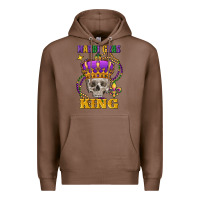 Chestnut skull mardi gras king Premium Hoodie - FaDigitalArtStudio