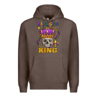 Coffee skull mardi gras king Premium Hoodie - FaDigitalArtStudio