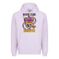 Lilac skull mardi gras king Premium Hoodie - FaDigitalArtStudio