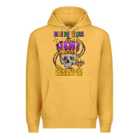 Mustard skull mardi gras king Premium Hoodie - FaDigitalArtStudio