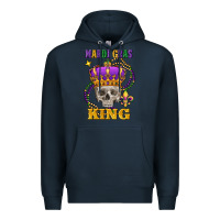 Navy skull mardi gras king Premium Hoodie - FaDigitalArtStudio