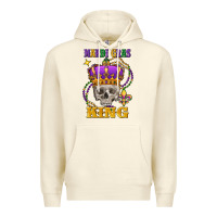 Sandshell skull mardi gras king Premium Hoodie - FaDigitalArtStudio