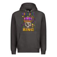 Smoke skull mardi gras king Premium Hoodie - FaDigitalArtStudio