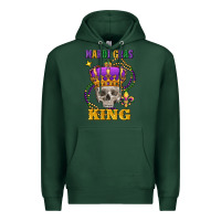 Sports Green skull mardi gras king Premium Hoodie - FaDigitalArtStudio