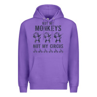 Purple mens not my monkeys not my circus sarcastic gifts for men, funny t shi Premium Hoodie - tuanDangUi