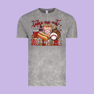 Take Me Out To The Ball Game Baseball Vintage Tee Designed By Jasminsmagicworld