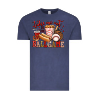 Vintage Denim take me out to the ball game baseball Vintage Tee - Jasminsmagicworld