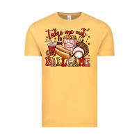 Vintage Mustard take me out to the ball game baseball Vintage Tee - Jasminsmagicworld