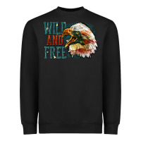 Black Wild and free Heavyweight Sweatshirt - FaDigitalArtStudio
