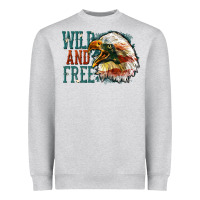 Heather Grey Wild and free Heavyweight Sweatshirt - FaDigitalArtStudio