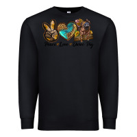 Black peace love duroc pig Premium Sweatshirt - LillyAllenDesigns