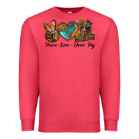 Cardinal peace love duroc pig Premium Sweatshirt - LillyAllenDesigns