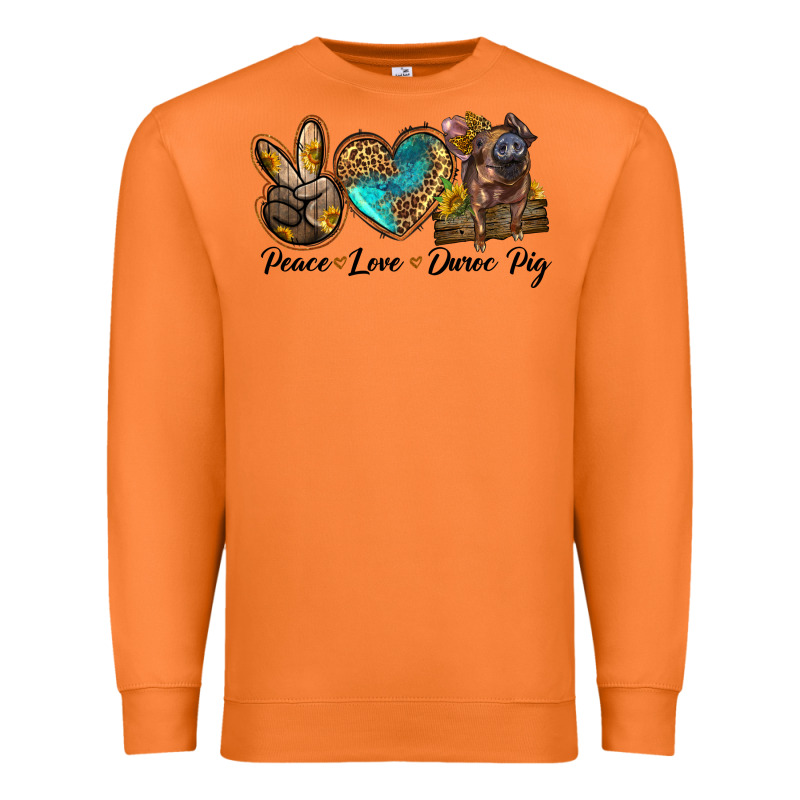 Peace Love Duroc Pig Premium Sweatshirt by LillyAllenDesigns | Teevron