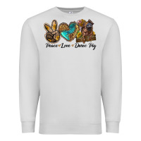 Dove Grey peace love duroc pig Premium Sweatshirt - LillyAllenDesigns