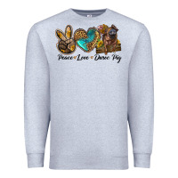 Heather Grey peace love duroc pig Premium Sweatshirt - LillyAllenDesigns